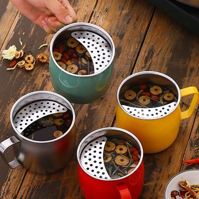Нержавеющая сталь полумесяц фильтр фруктовый чайный стакан портативный кружка с несколькими цветами