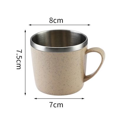 Напечатать логотип на заказ Двухслойная стальная чашка для горячих и холодных напитков