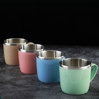 Напечатать логотип на заказ Двухслойная стальная чашка для горячих и холодных напитков