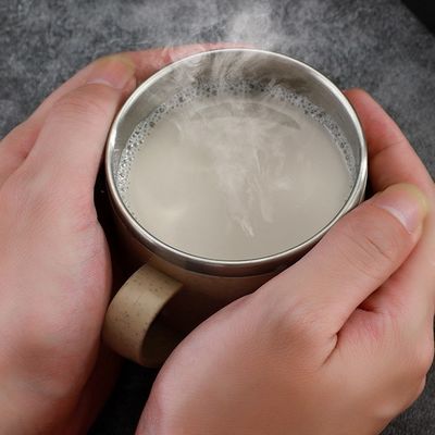 Напечатать логотип на заказ Двухслойная стальная чашка для горячих и холодных напитков