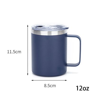 12oz Вакуумная изоляция с двойной стенкой из нержавеющей стали кофейная кружка с индивидуальным логотипом