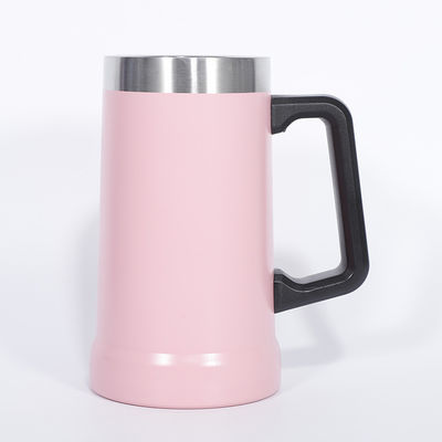 Минималист 24OZ Вакуумная двойная стена из нержавеющей стали изоляция Кофейная пивная чашка с ручкой