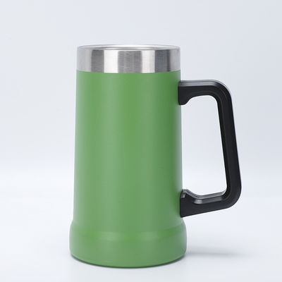 Минималист 24OZ Вакуумная двойная стена из нержавеющей стали изоляция Кофейная пивная чашка с ручкой