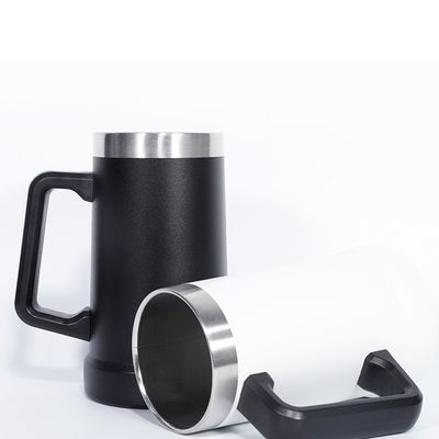 24oz вакуумная двойная стена 304 нержавеющая сталь кофейная пивная чашка с ручкой идеально подходит для повседневного использования