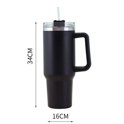 Настраиваемый логотип приемлемый прямой нержавеющий сталь 40oz Tumbler с ручкой и соломой