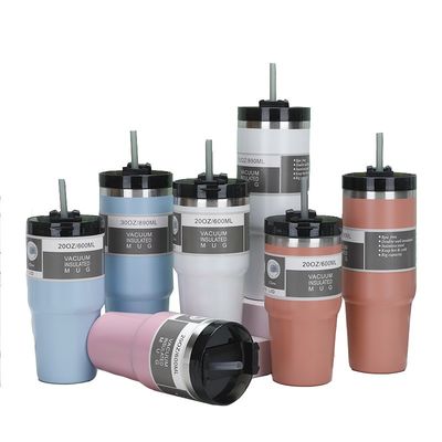 20oz/30oz нержавеющей стали Tumbler двойной стены вакуум изоляции автомобильной чашки со соломой