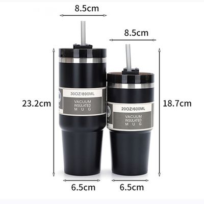 20oz/30oz нержавеющей стали Tumbler двойной стены вакуум изоляции автомобильной чашки со соломой