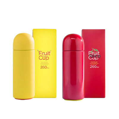 Сериз Custom Logo Soft Touch 260ml Двойная стена Изолированная вакуумная бутылка цветная бутылка с водой из нержавеющей стали
