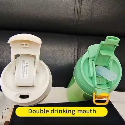15 унций вакуумная бутылка с водой для офиса с двойной стенкой, изолированная для путешествий, чашка для кофе с силиконовой крышкой.