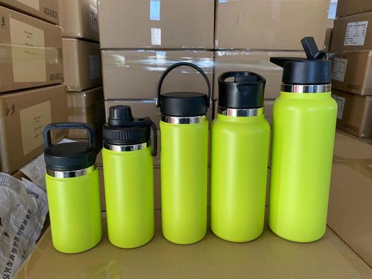 Изолированная бутылка с крышкой 18/8 из нержавеющей стали спортивная прямая черная бутылка 550 мл