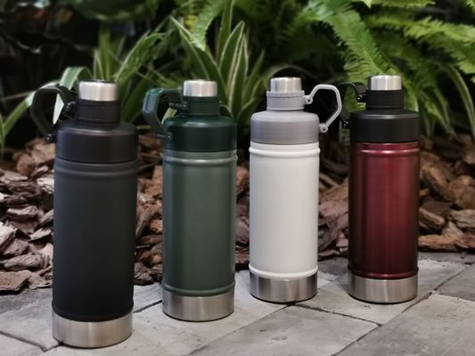 Желтая изолированная нержавеющая сталь спортивная бутылка с водой без BPA вакуумная бутылка 18 унций 25 унций бутылки с водой