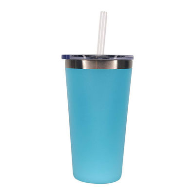 PP пищевой класса крышка Бизнес Tumbler 550 мл нержавеющей стали автомобильной бутылки с соломой