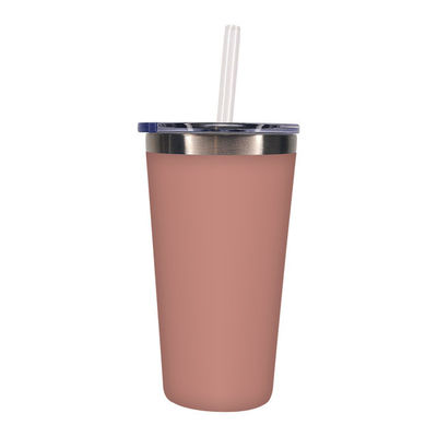 PP пищевой класса крышка Бизнес Tumbler 550 мл нержавеющей стали автомобильной бутылки с соломой
