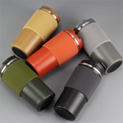 OEM вакуумная изолированная стальная кружка с крышкой для кофе на открытом воздухе