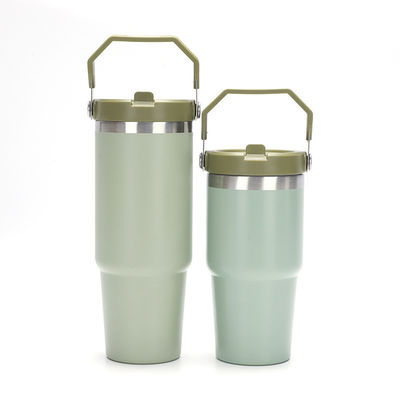 Настроенный цветный логотип 20oz 30oz двойная стена сублимация изолированные портативные тумблеры путешествия автомобиль кофе кружка с ручкой