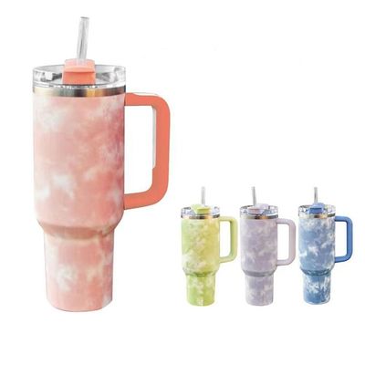 Прозрачный 40 унций нержавеющей стали ручка чашки Tumbler для путешествий и активных действий на открытом воздухе