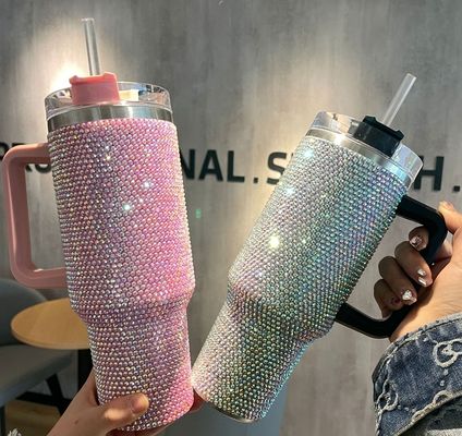 1 бриллиантовая черная чашка с двойной стеной из нержавеющей стали