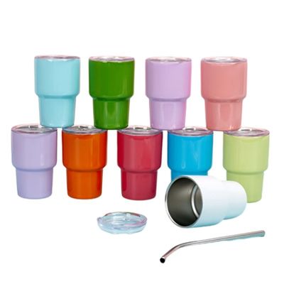 Партийный must-have 2 унций мини двойной стенки изолированный кубок Demitasse со соломой и крышками