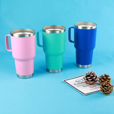 Custom Logo Printed Straw Cup 30oz Tumbler из нержавеющей стали для долговечных путешествий на открытом воздухе