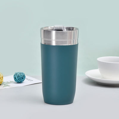 16 унций изолированная путевая кружка со скользящими крышками Tumbler нержавеющая сталь двойная стена тепловая чашка