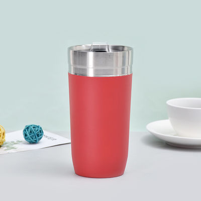 16 унций изолированная путевая кружка со скользящими крышками Tumbler нержавеющая сталь двойная стена тепловая чашка